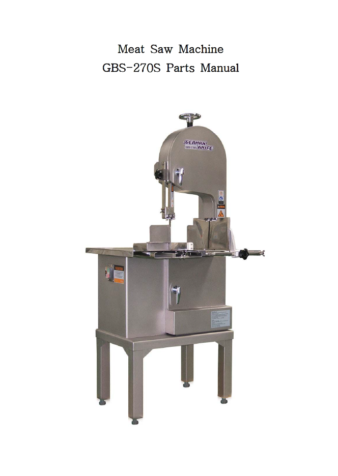 German Knife GBS270 Table Saw Guide (Front) B201604 Davison's